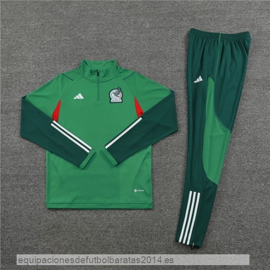 Nuevo Conjunto Completo Sudadera Entrenamiento Niños Mexico 2023 Verde Baratas